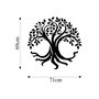 Wallity Tree Of Life Escultura de Pared de Metal Negra